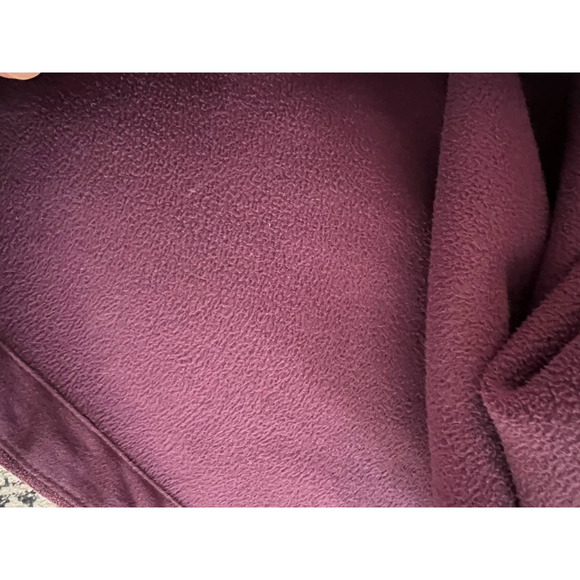 The North Face Burgundy Fleece Jacket Long Women's Hooded Full Zip Small - Picture 10 of 10